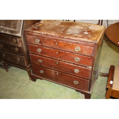 648 - Georgian mahogany drawers, 80cm high.