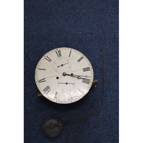 175 - Grandfather clock movement, Merrilies of Edinburgh to the clock face.