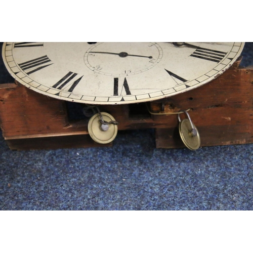 175 - Grandfather clock movement, Merrilies of Edinburgh to the clock face.