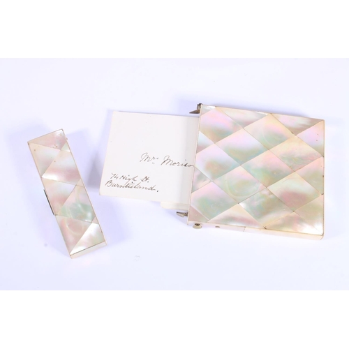 255 - Two mother-of-pearl card cases.