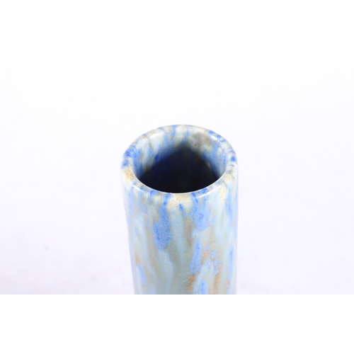 274 - Pilkingtons Royal Lancastrian vase having elongated neck decorated with blue mottled drip glaze. Mar... 