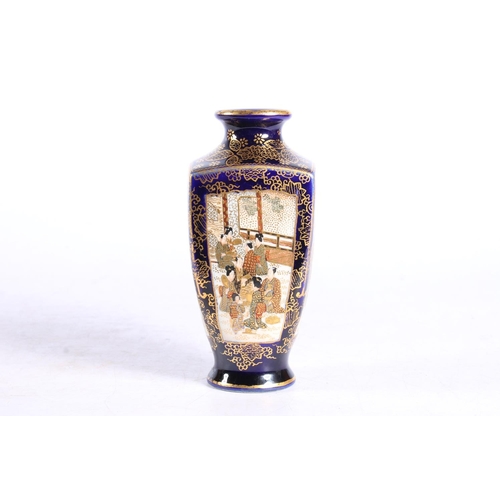 277 - Japanese Satsuma Meiji period vase, 12cm high.