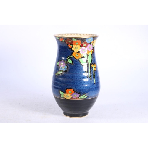 282 - 1930s Crown Devon Art Deco lustre vase, 23cm high.