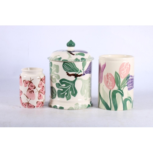 294 - Emma Bridgewater pottery lidded jar and two other jars