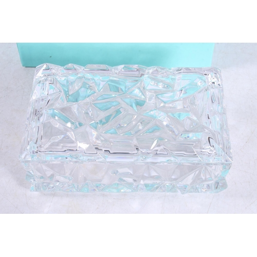 296 - Tiffany and Co. cut glass table box with original case