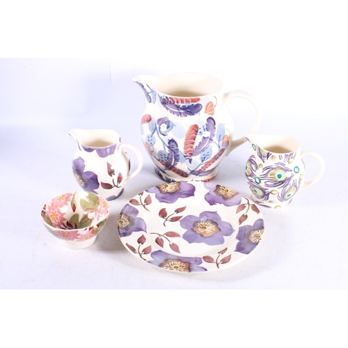 304 - Emma Bridgewater Pottery for Liberty to include a large jug, two small jugs, a plate and a small bow... 