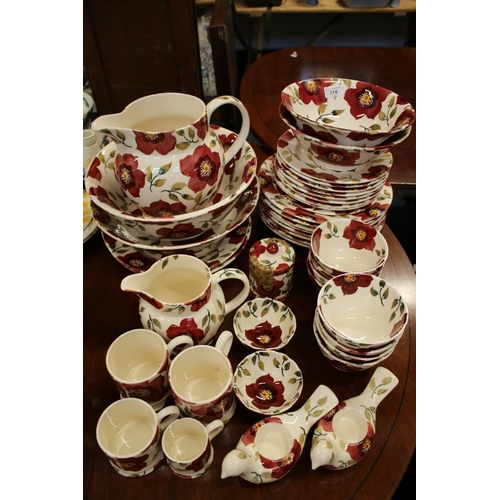 314 - Emma Bridgewater Pottery Hellebore design to include jugs, bowls, plates, a gravy jug, cups, candle ... 