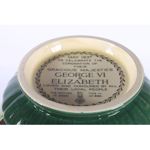 316 - Royal Doulton limited edition two handled vase to celebrate the Coronation of George VI and Elizabet... 