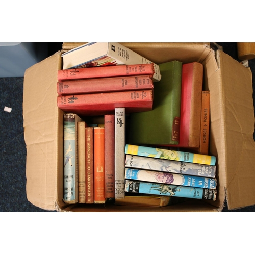 331 - Box containing mainly children's books to include The First Biggles Omnibus, Enid Blyton, etc.