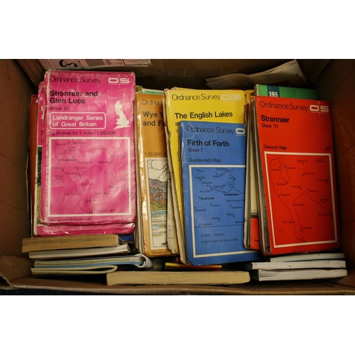 337 - Box containing Ordnance Survey Maps.