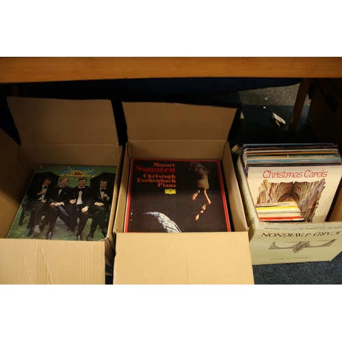 341 - Three boxes containing records to include classical, etc.