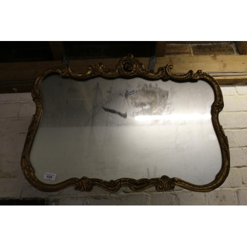 638 - Gilt framed mirror, 50cm high.