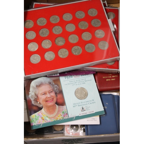 485 - Coin collection to include British Royal Wedding 2011 crowns x4, diamond jubilee crown 2012, Golden ... 