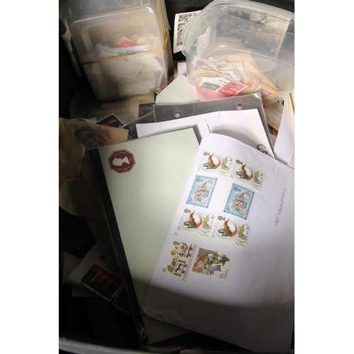 497 - Two large boxes of mostly used GB kiloware stamps, etc. (2)