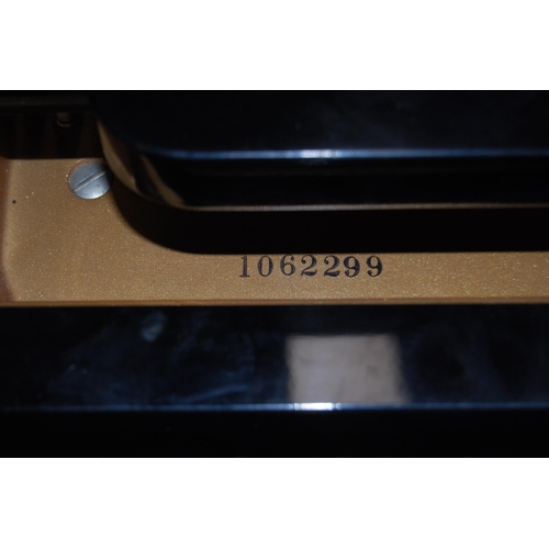 257 - K. Kawai black lacquered grand piano, model KG-2C, c. 1970s, serial no. 1062299, approximately 6ft, ... 
