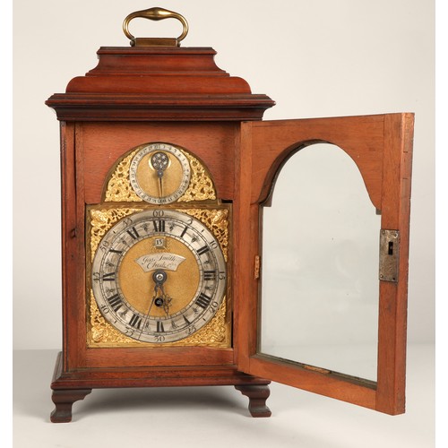 283 - 18th century Joseph Smith of Chester Mahogany bracket clock, 48 cm high