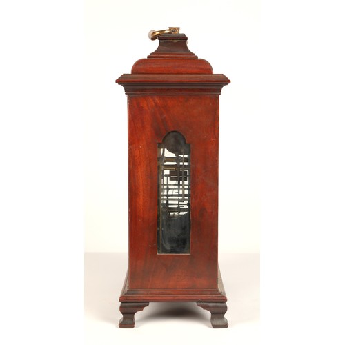 283 - 18th century Joseph Smith of Chester Mahogany bracket clock, 48 cm high