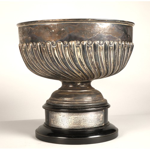 178 - Large Silver Walker & Hall Presentation bowl, assay marked Sheffield 1901, 31 cm diameter,  with... 