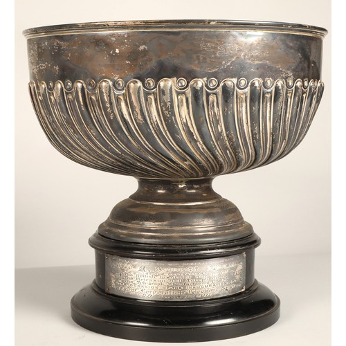 178 - Large Silver Walker & Hall Presentation bowl, assay marked Sheffield 1901, 31 cm diameter,  with... 