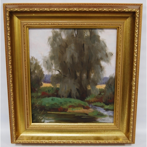 375 - T Todrick (Scottish)Stream in landscape, possibly in the Haddington areaSigned and dated 19/9/43, oi... 