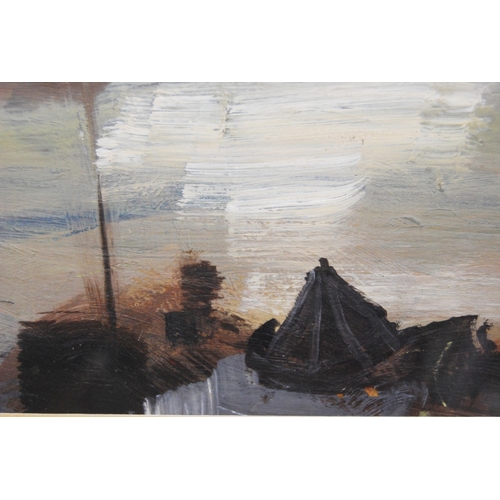 379 - Alexander Hossack (British, 1954 - 1989)Abstract landscapeSigned, oil on board, 28.5cm x 34cm. ... 