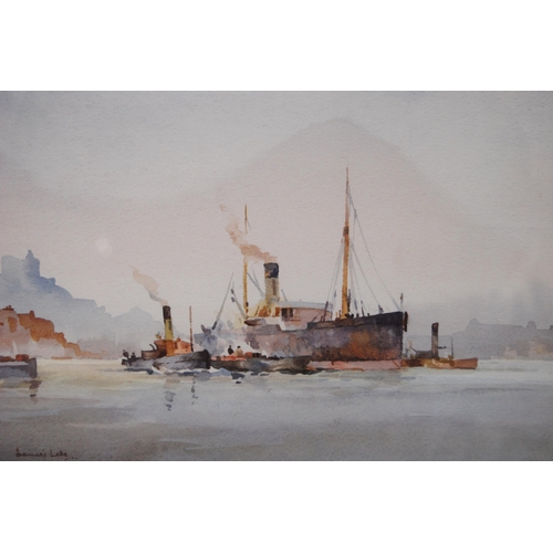 380 - Francis Leke (British, 20th Century)Placid WatersSigned, watercolour, 25cm x 35.5cm.... 