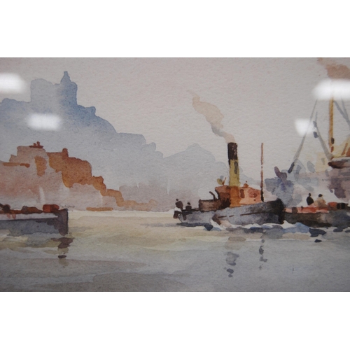 380 - Francis Leke (British, 20th Century)Placid WatersSigned, watercolour, 25cm x 35.5cm.... 