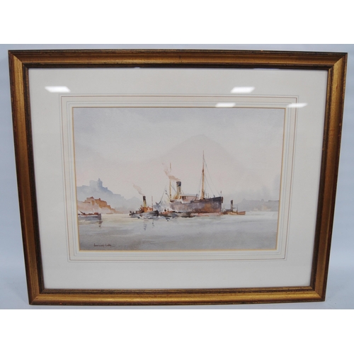 380 - Francis Leke (British, 20th Century)Placid WatersSigned, watercolour, 25cm x 35.5cm.... 