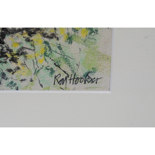 387 - Roy Hooker (Scottish)Colours of SpringSigned, pastel and mixed media, 29cm x 44cm.Label verso with t... 