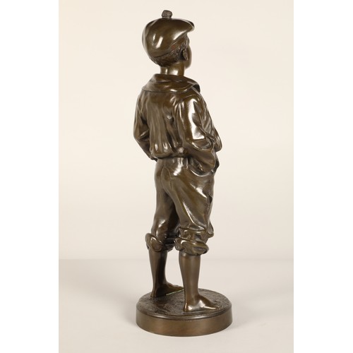 242 - Bronze  figure of a boy sailor by V Szczeblewski, 1889, inscribed on base, 42 cm high,