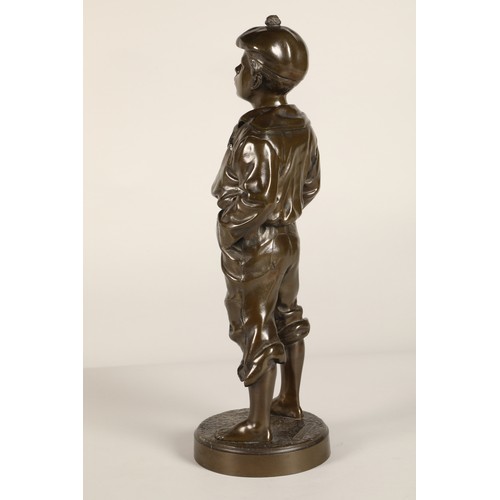 242 - Bronze  figure of a boy sailor by V Szczeblewski, 1889, inscribed on base, 42 cm high,