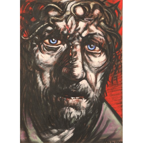 353 - Peter Howson OBE (Scottish born 1958) ARR'Man of Sorrows'Framed, Pastel on paperSigned28.5 cm x 21 c... 