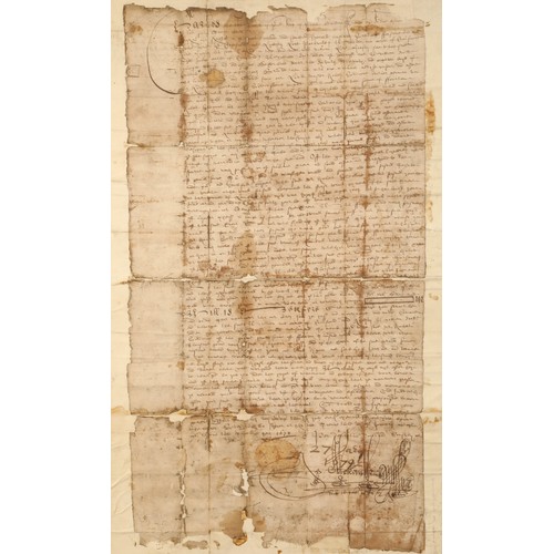 463 - Framed 1679 Document of Horning, R E Goodwin V Earl of Crawford for heirs and survivors, Edinburgh 2... 