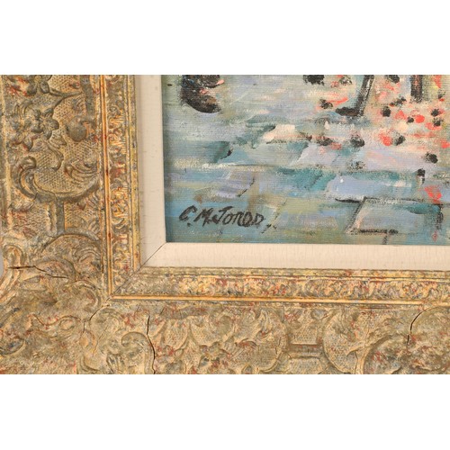 455 - Charles M Jones Framed oil on board,Signed lower left,