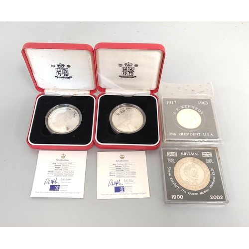 337 - Silver proof coins to include two 1997 Royal Mint Golden Wedding Anniversary sterling silver proof £... 