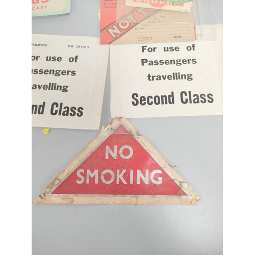 442 - British Rail. Collection of cardboard notices, parcel labels and enamel signs.