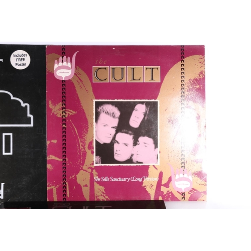 1650 - Collection of The Cult records and singles to include Rain with poster, Revolution EP, She Sells San... 