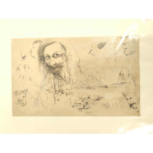 239 - William James Blacklock.A collection of approx. 44 sketches & drawings, mainly pencil, 13cm x 22... 