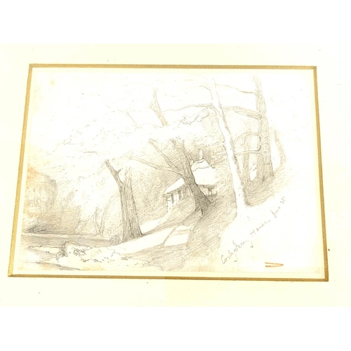 243 - William James Blacklock.On the front, Broadstairs.Pencil drawing.13cm x 23cm.Also four other pencil ... 