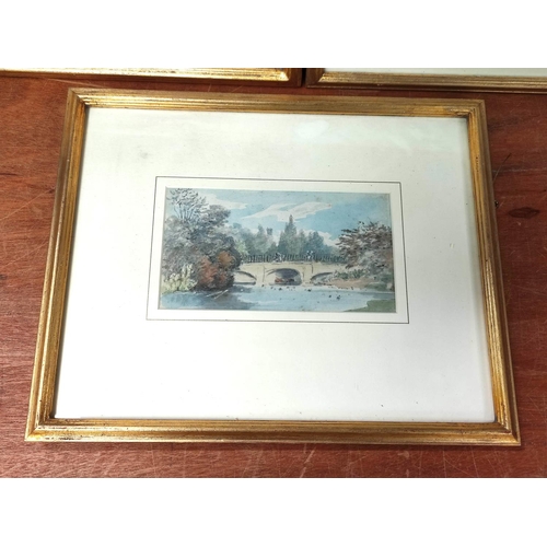 258 - G. Shepherd.Rural landscape.Watercolour.Signed and dated 1814.16cm x 26cm.Also watercolour of a park... 