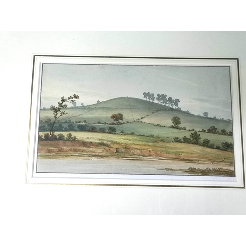 258 - G. Shepherd.Rural landscape.Watercolour.Signed and dated 1814.16cm x 26cm.Also watercolour of a park... 