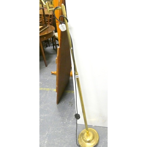 544 - Modern brass reading lamp.