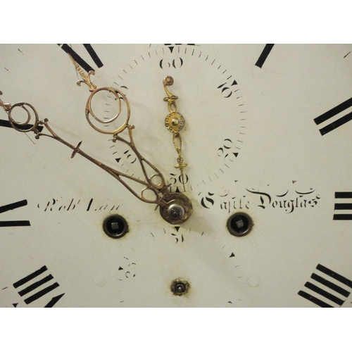 194 - George III Scottish mahogany eight day longcase clock, the arched 13in dial inscribed 'Robert Law, C... 