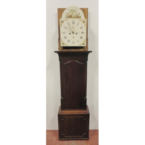 194 - George III Scottish mahogany eight day longcase clock, the arched 13in dial inscribed 'Robert Law, C... 