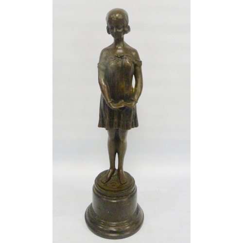 405 - After Demétre Chiparus (Romanian, 1886 - 1947)Art Deco-style bronze statue modelled as the female 'I... 