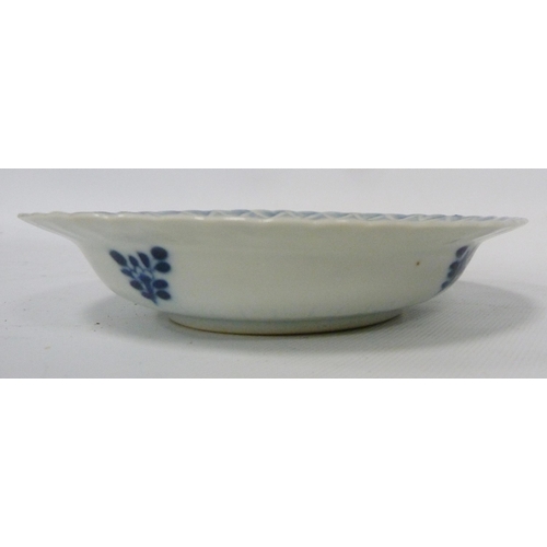 204 - Three Chinese Kraak porcelain shallow blue and white dishes (Kangxi), c. early 18th century, undergl... 