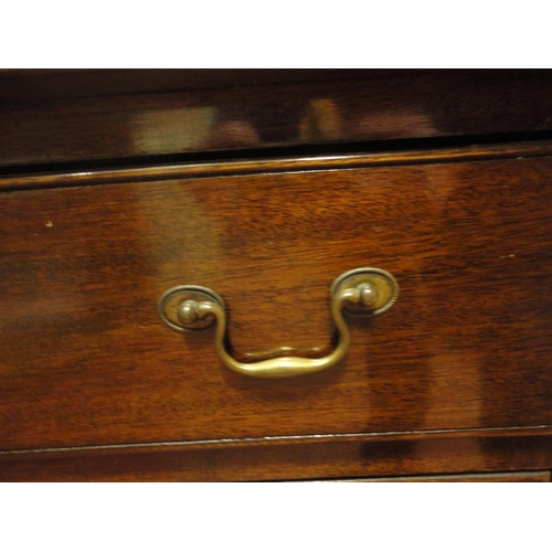 453 - Edwardian mahogany chest of four graduated drawers, on bracket feet, 81cm high, 77cm wide and 50cm d... 