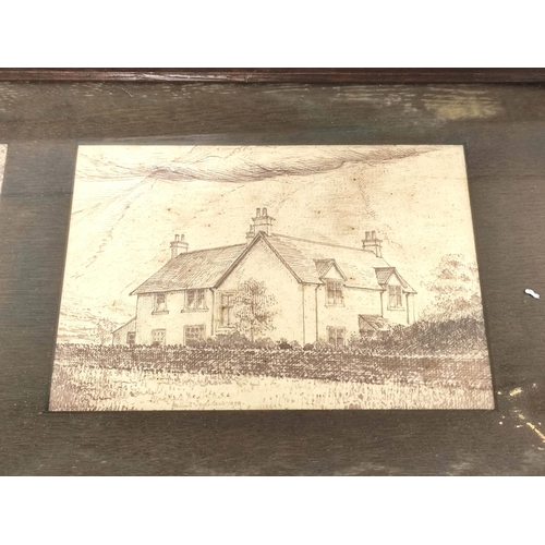 262 - Walter A. Ingledow.Wasdale Head Church and another.Pair of drawings, framed together.Signed and insc... 