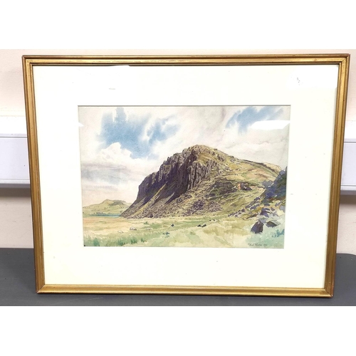 263 - Noel Rooke.High Shield and Hadrian's Wall.Watercolour.Signed and dated 1911.26cm x 37cm.... 