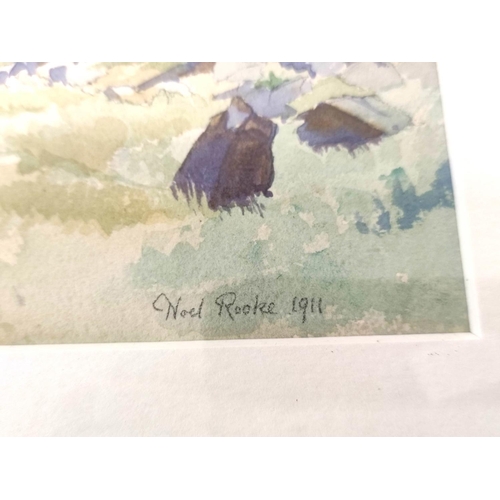 263 - Noel Rooke.High Shield and Hadrian's Wall.Watercolour.Signed and dated 1911.26cm x 37cm.... 